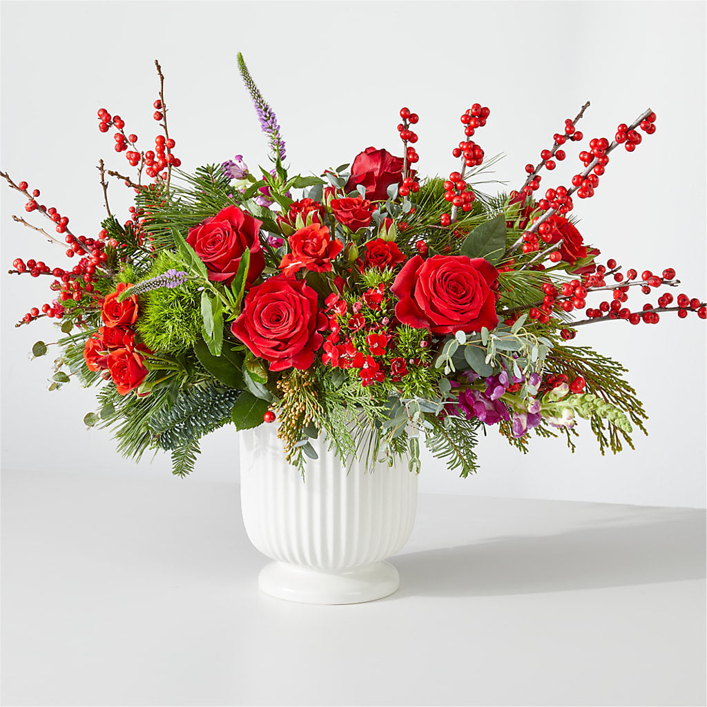 Big Red Bow Bouquet – Charlynda Fleuriste, Sherbrooke PQ