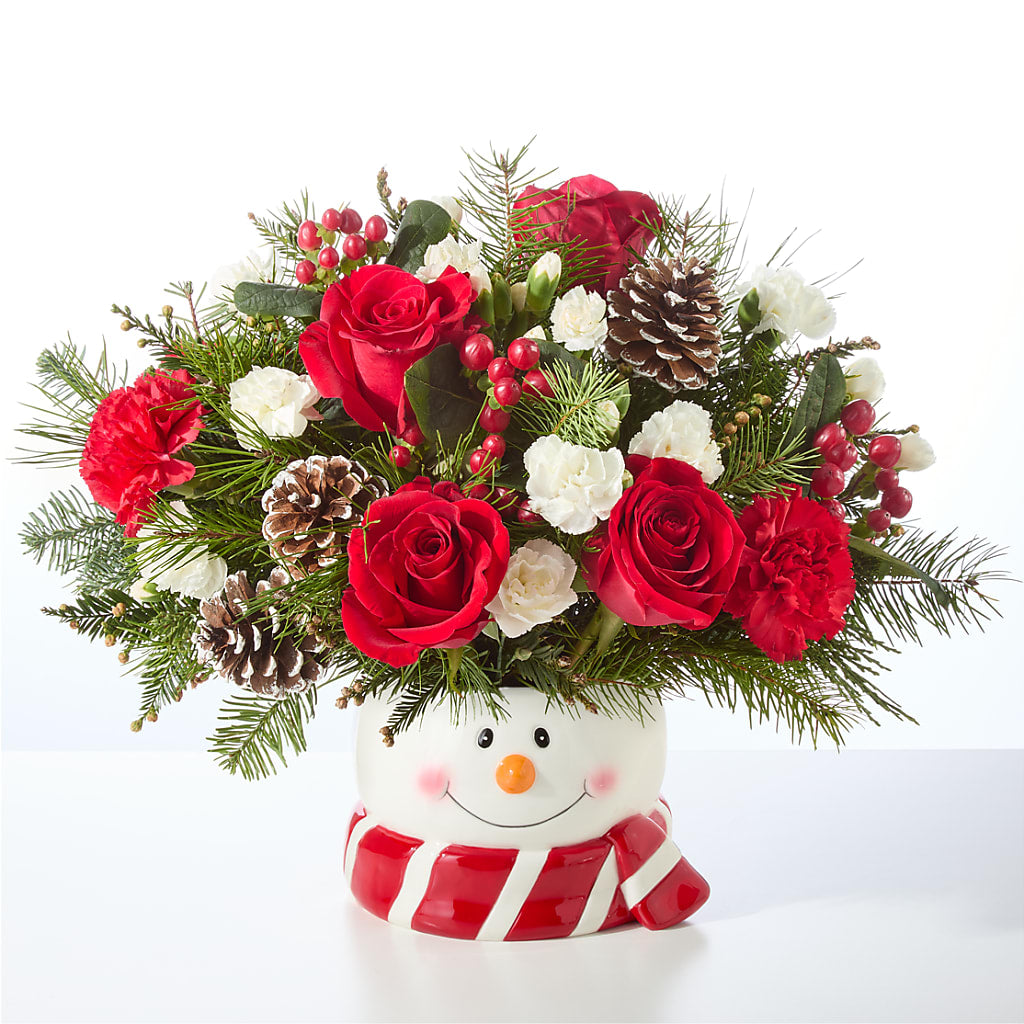 Jolly Snowman Bouquet – Charlynda Fleuriste, Sherbrooke PQ