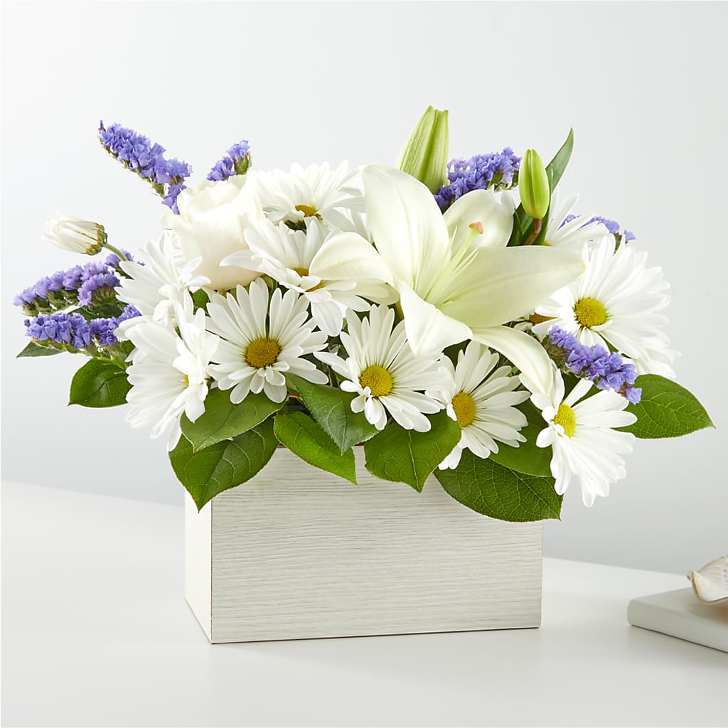 Beyond Blue Box Bouquet – Charlynda Fleuriste, Sherbrooke PQ