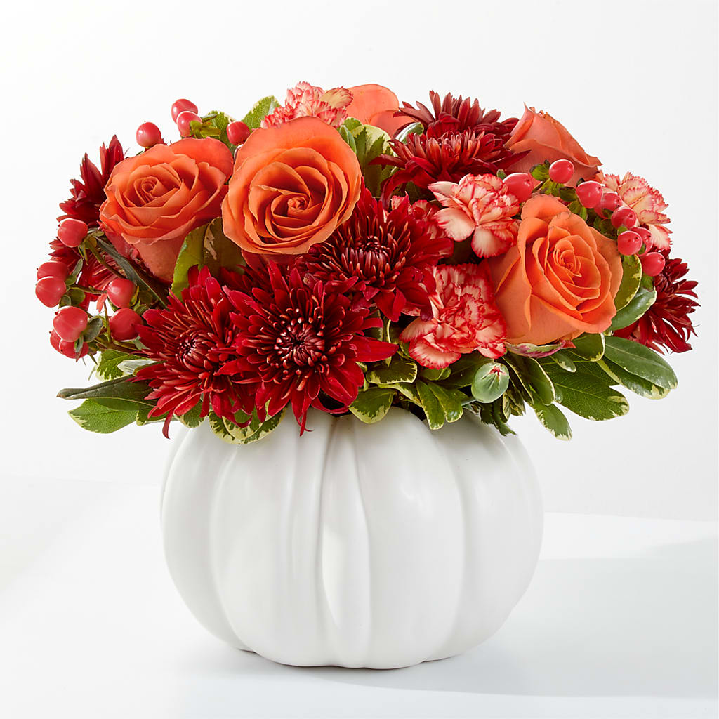 Autumn Air Pumpkin Bouquet – Charlynda Fleuriste, Sherbrooke PQ