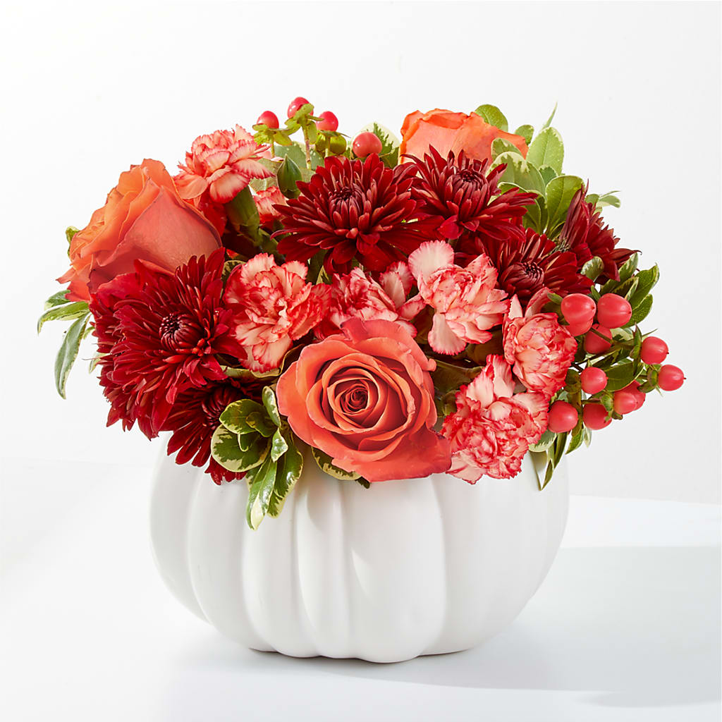 Autumn Air Pumpkin Bouquet – Charlynda Fleuriste, Sherbrooke PQ