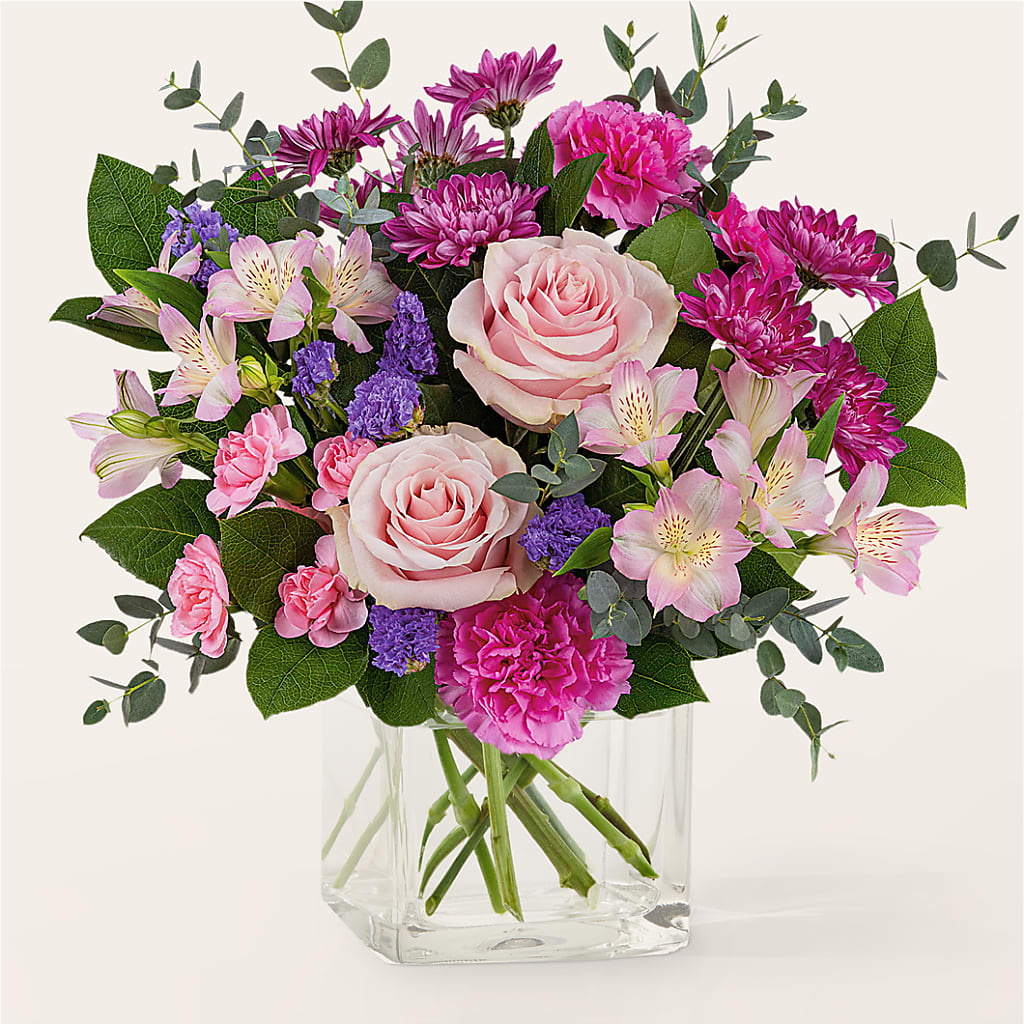Rosy Radiance Bouquet – Charlynda Fleuriste, Sherbrooke PQ