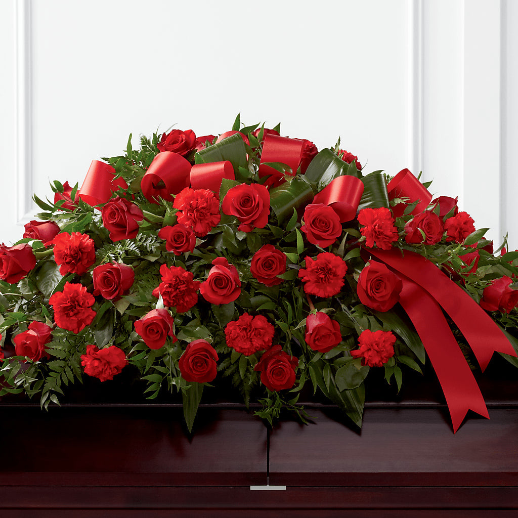 Tribute of Life Casket Spray – Charlynda Fleuriste, Sherbrooke PQ
