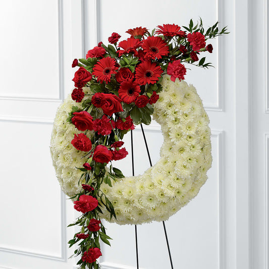 Elegante corona de homenaje