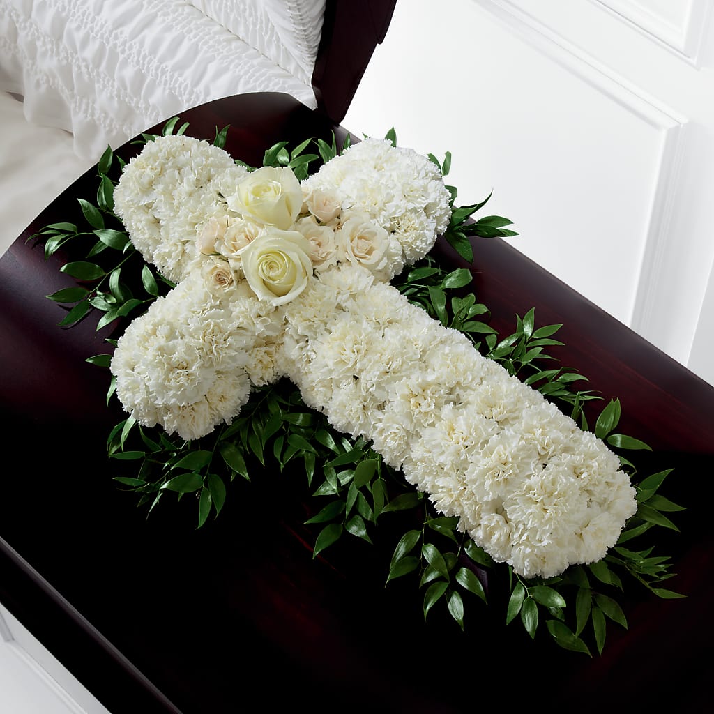 Peaceful Memories Casket Spray (Standard) – Charlynda Fleuriste, Sherbrooke PQ