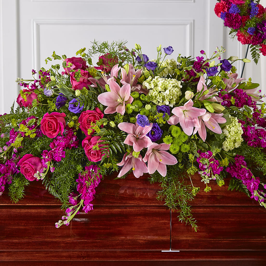 Radiant Tribute Casket Spray – Charlynda Fleuriste, Sherbrooke PQ