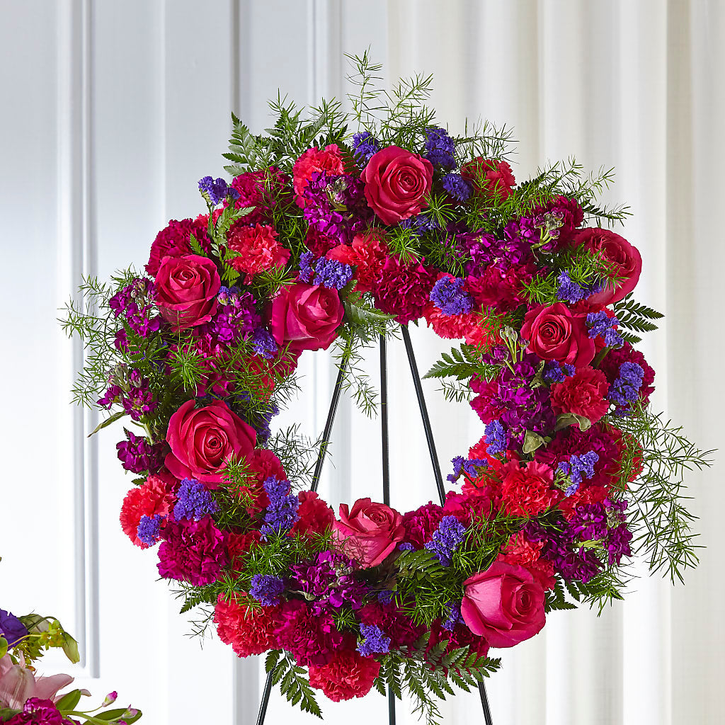 Calming Colors Wreath – Charlynda Fleuriste, Sherbrooke PQ
