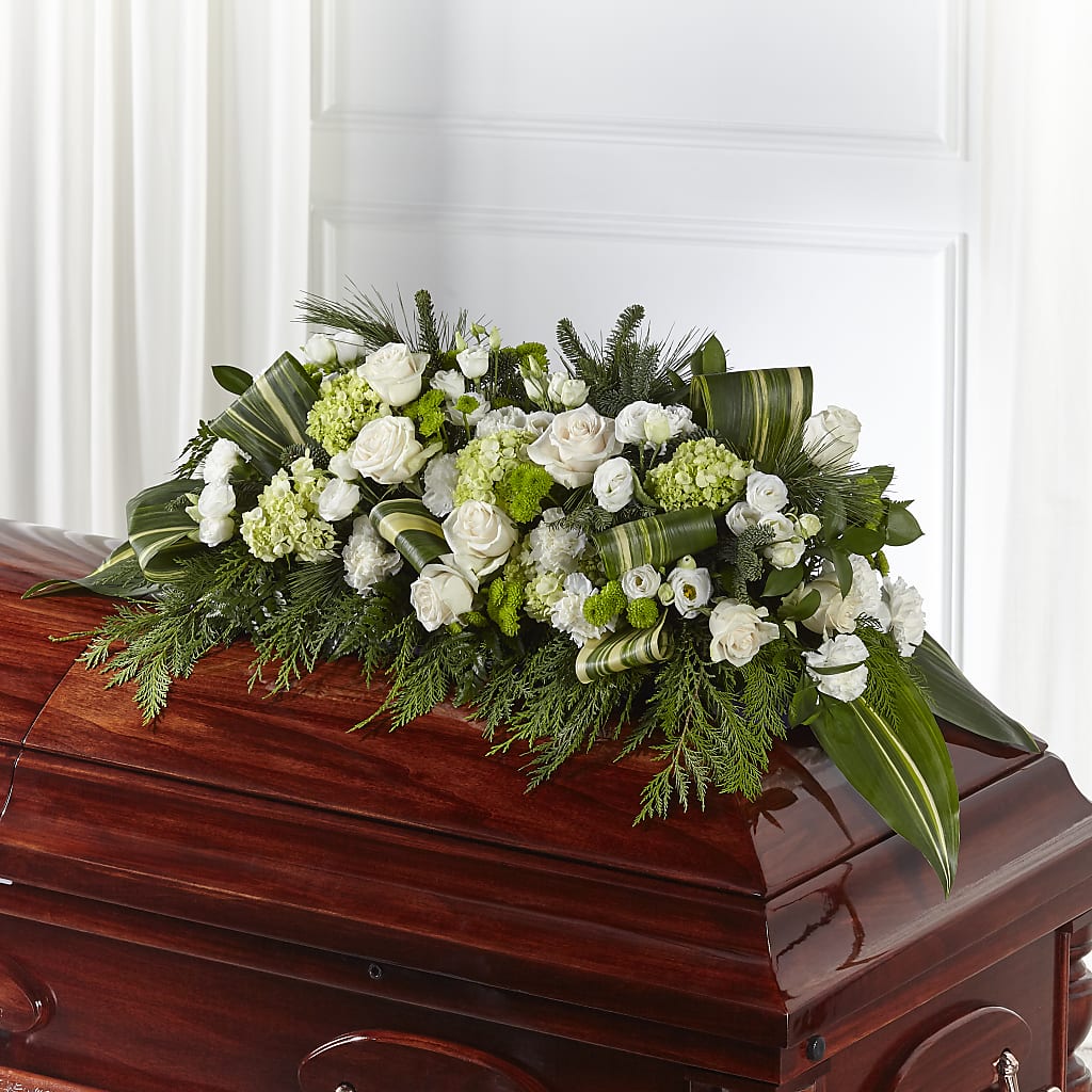 Hopeful Gesture Casket Spray – Charlynda Fleuriste, Sherbrooke PQ
