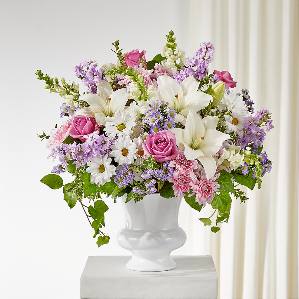 Remarkable Life Urn Arrangement – Charlynda Fleuriste, Sherbrooke PQ