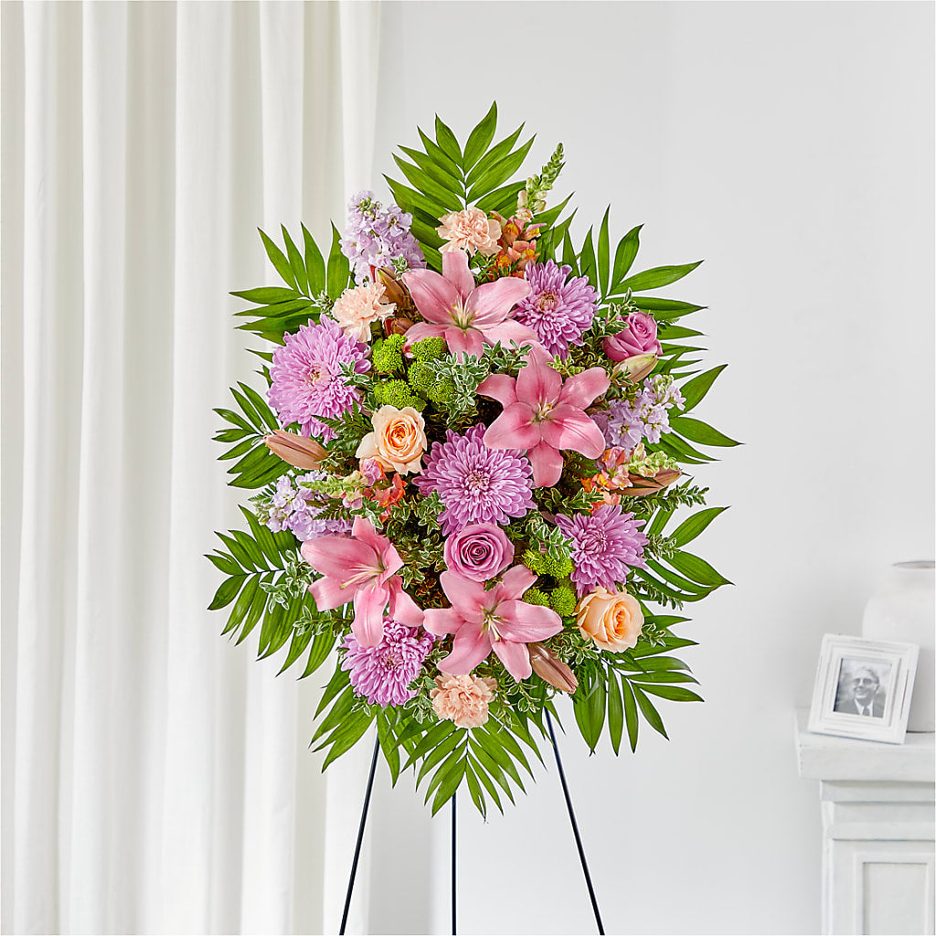 Love & Light Standing Spray – Charlynda Fleuriste, Sherbrooke PQ