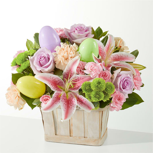 Cesta de flores Eggcellent