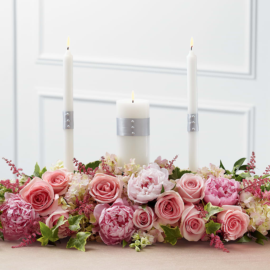 Worldwide Romance Unity Candle Arrangement – Charlynda Fleuriste, Sherbrooke PQ