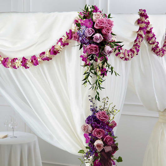 Decoración de jupá con colores y luces