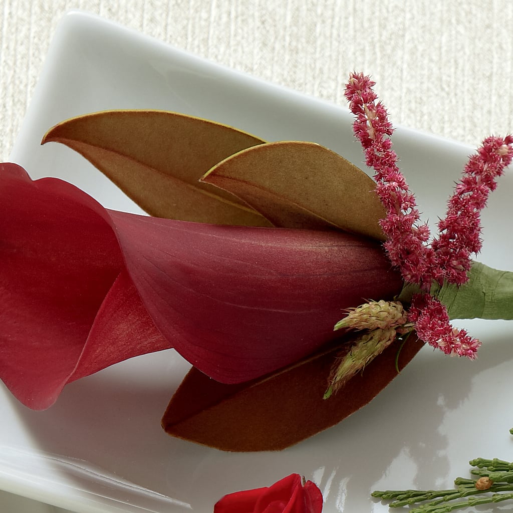 Red Calla Boutonniere – Charlynda Fleuriste, Sherbrooke PQ