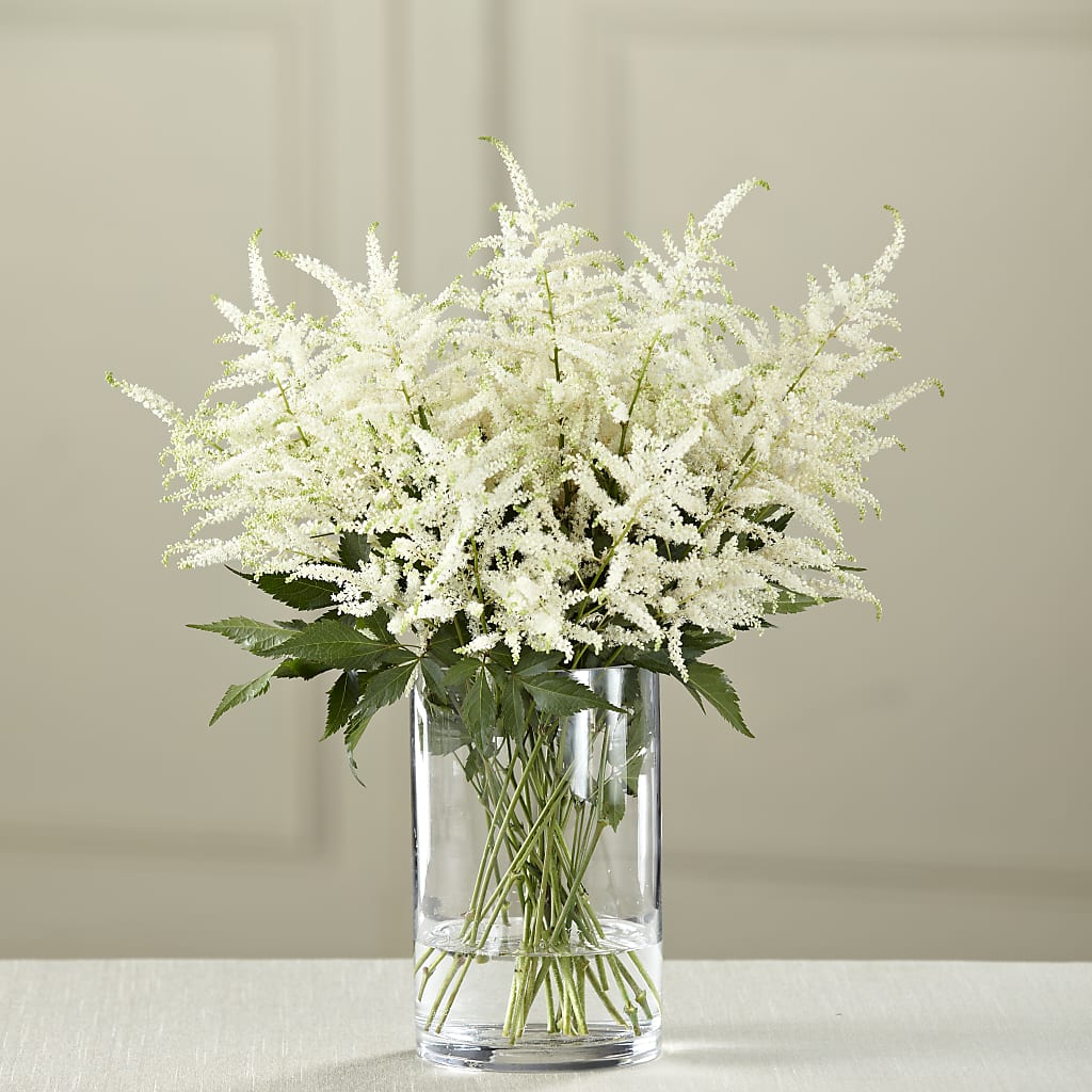 White Astilbe Bouquet – Charlynda Fleuriste, Sherbrooke PQ