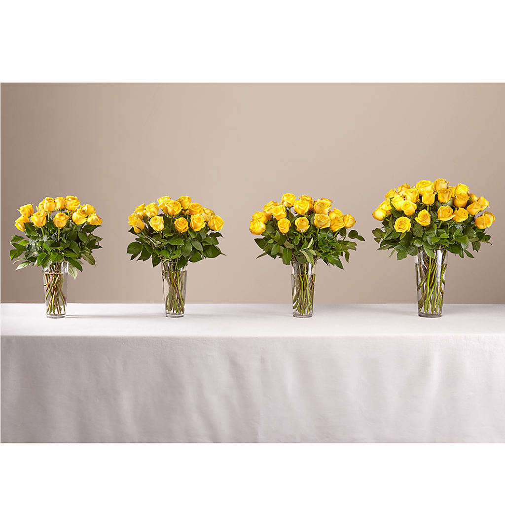 Long Stem Yellow Rose Bouquet –  Charlynda Fleuriste, Sherbrooke PQ