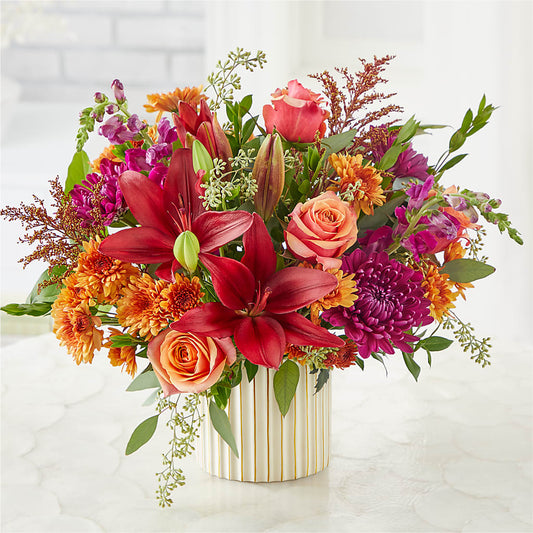 Burgundy Landscape Bouquet –  Charlynda Fleuriste, Sherbrooke PQ