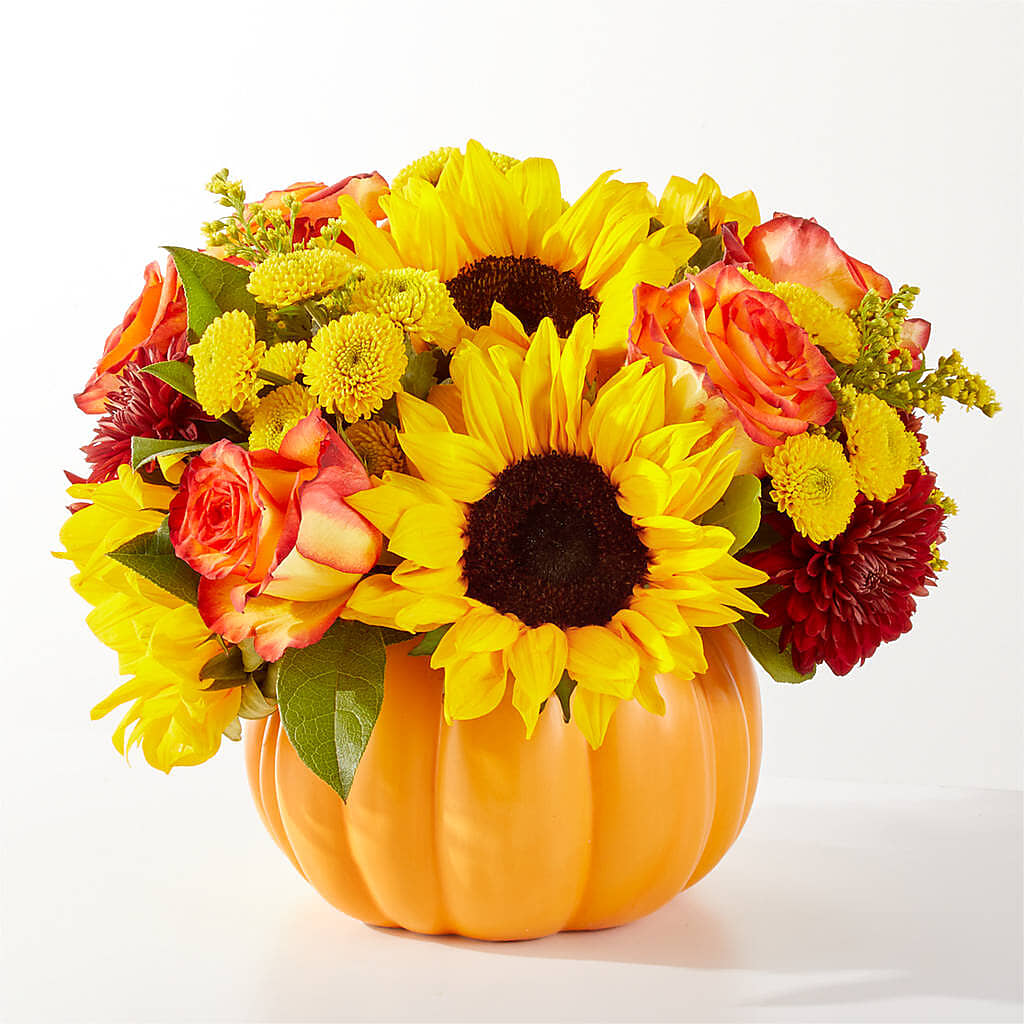 Golden Gourd Pumpkin Bouquet –  Charlynda Fleuriste, Sherbrooke PQ