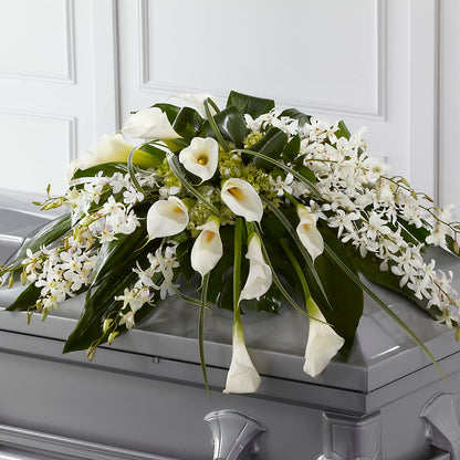 Angel Wings Casket Spray –  Charlynda Fleuriste, Sherbrooke PQ