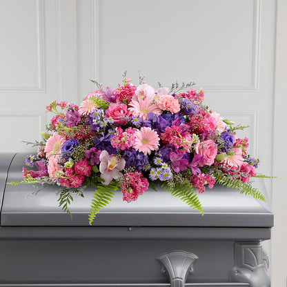 Glorious Garden Casket Spray –  Charlynda Fleuriste, Sherbrooke PQ