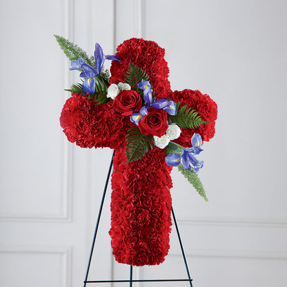 Faithful Hero Floral Cross –  Charlynda Fleuriste, Sherbrooke PQ