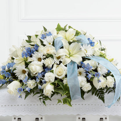 Tender Treasure Casket Spray –  Charlynda Fleuriste, Sherbrooke PQ