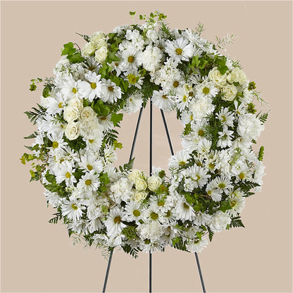 Faithful Wishes Wreath –  Charlynda Fleuriste, Sherbrooke PQ
