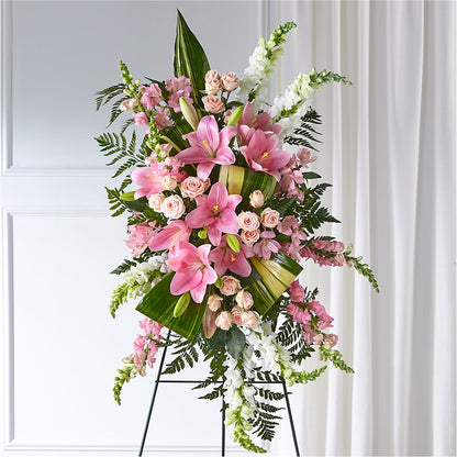 Elegant Embrace Standing Spray –  Charlynda Fleuriste, Sherbrooke PQ