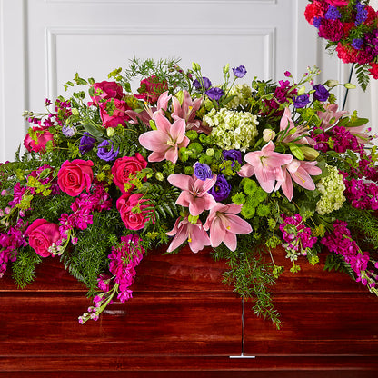 Radiant Tribute Casket Spray –  Charlynda Fleuriste, Sherbrooke PQ