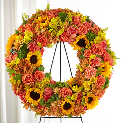 Autumnal Memories Wreath (Standard) –  Charlynda Fleuriste, Sherbrooke PQ