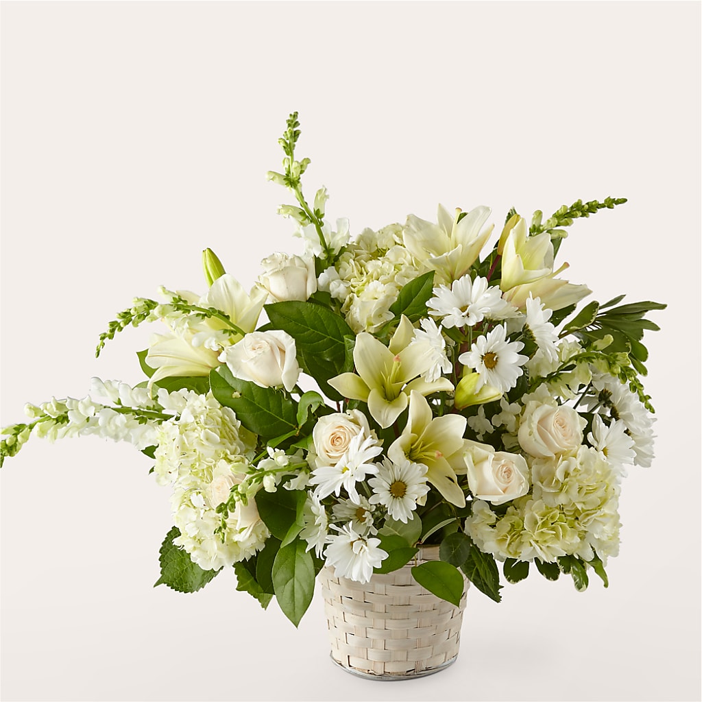 Cesta floral Ivory Elegance