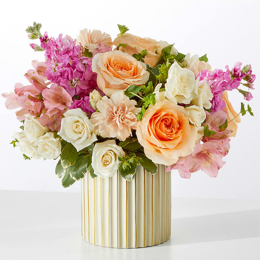 Paradise Bouquet with Ivory Vase –  Charlynda Fleuriste, Sherbrooke PQ